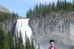 05 Peter Ryan With Emperor Falls Behind From Berg Lake Trail.jpg
